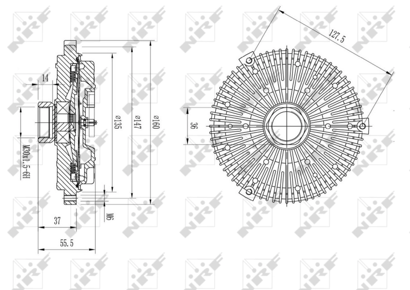 Cupla ventilator radiator