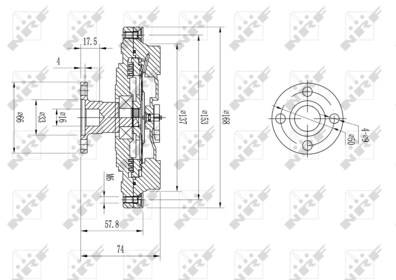 Cupla ventilator radiator
