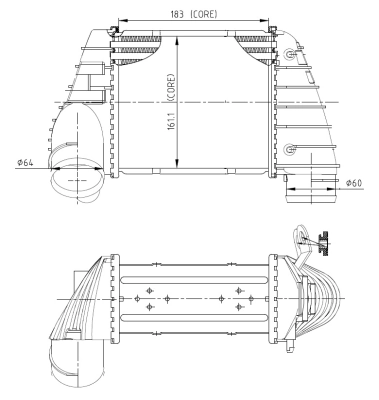 Intercooler, compresor