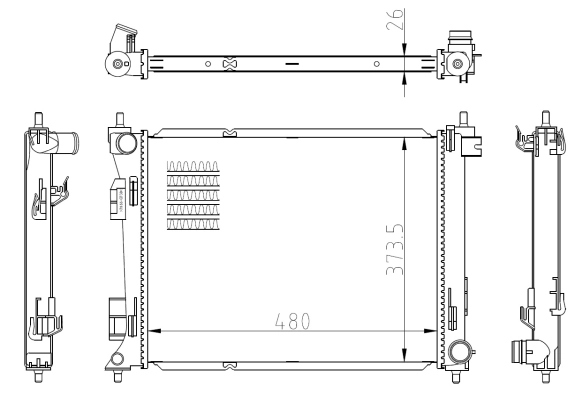 Radiator racire motor