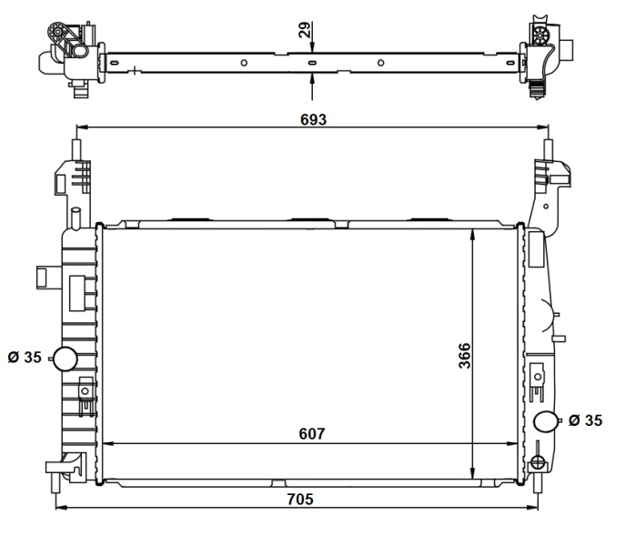 Radiator racire motor