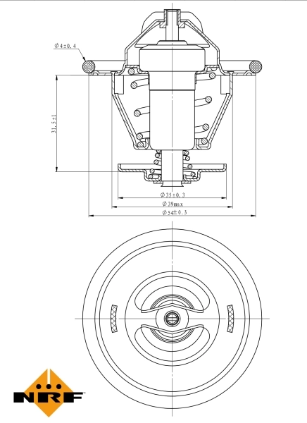 Termostat lichid racire