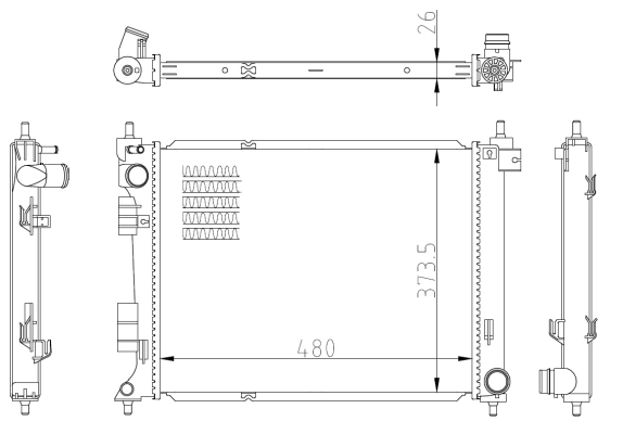 Radiator racire motor