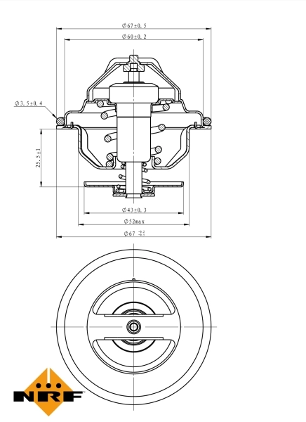Termostat lichid racire