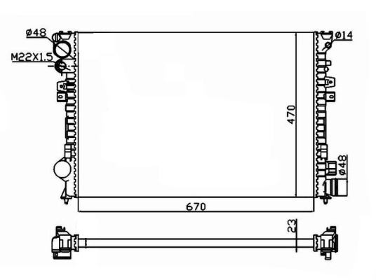 Radiator racire motor