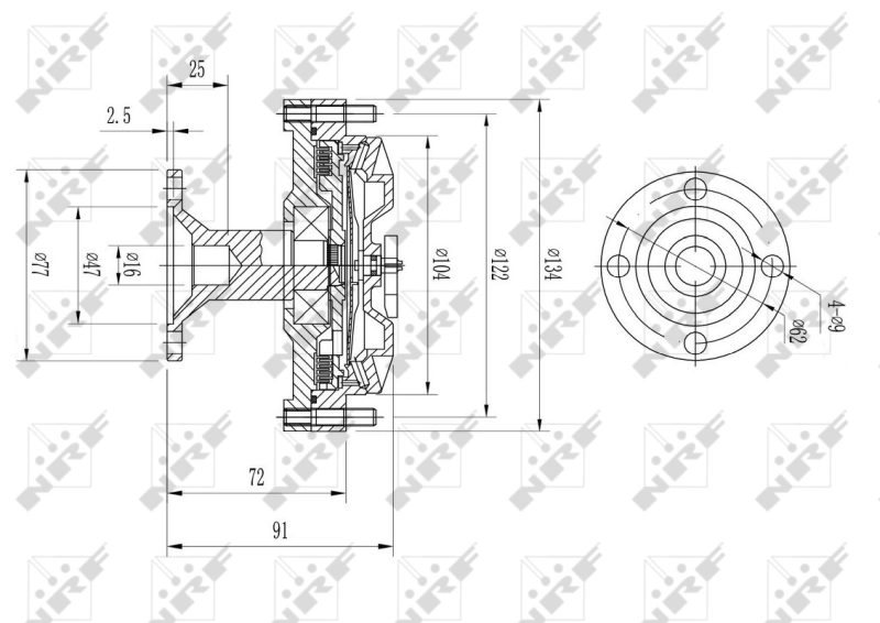 Cupla ventilator radiator