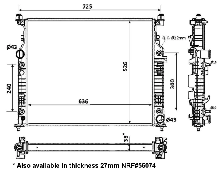 Radiator racire motor