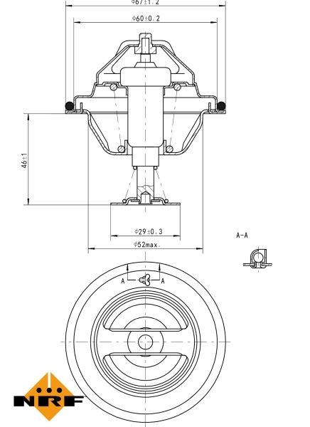 Termostat lichid racire
