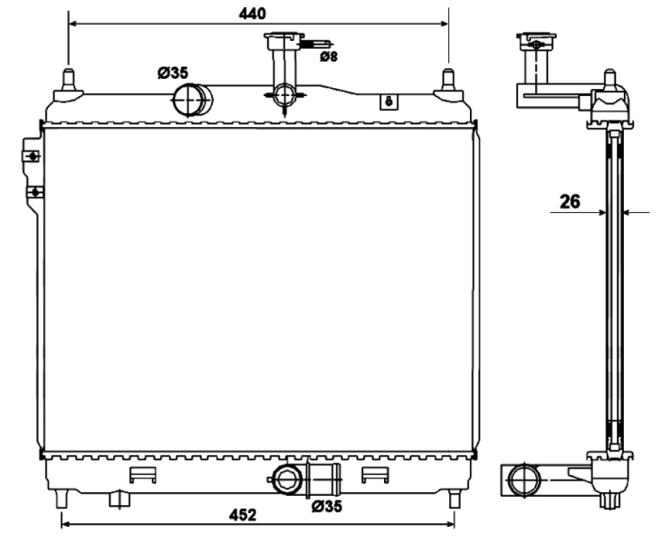 Radiator racire motor