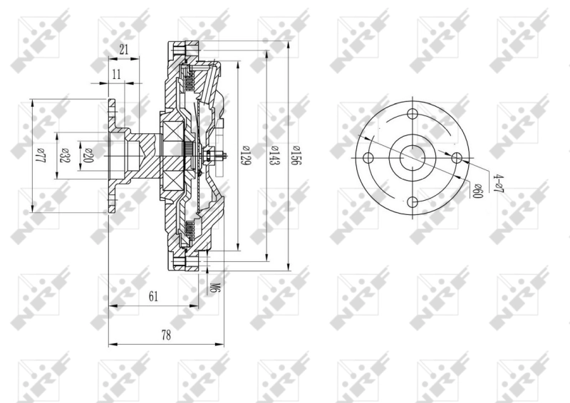 Cupla ventilator radiator