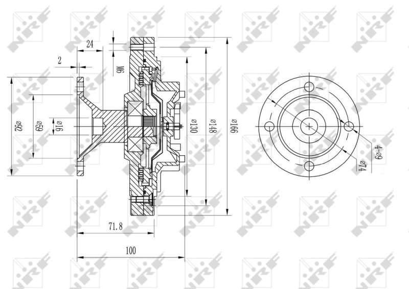 Cupla ventilator radiator