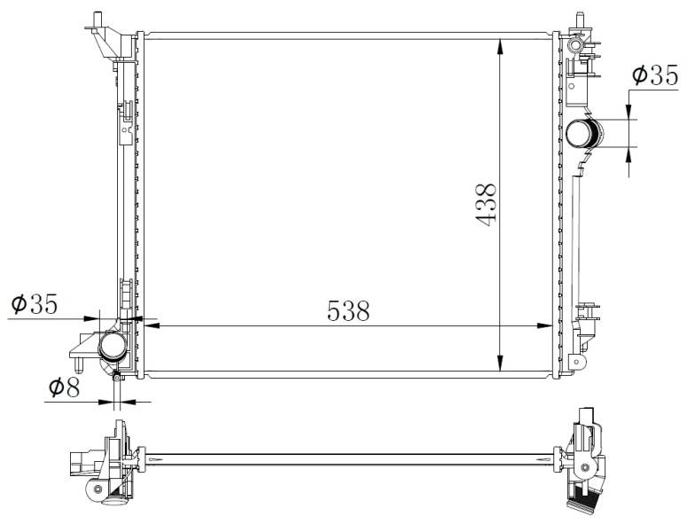 Radiator racire motor