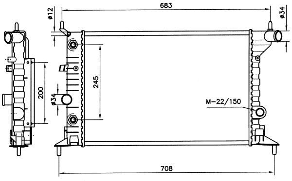 Radiator racire motor