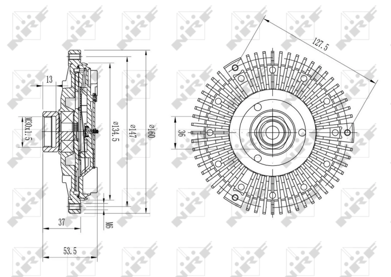 Cupla ventilator radiator