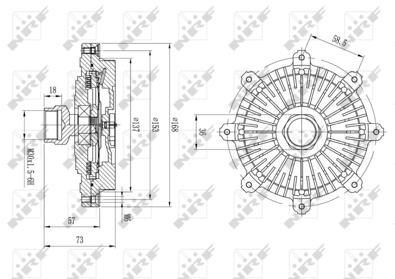 Cupla ventilator radiator