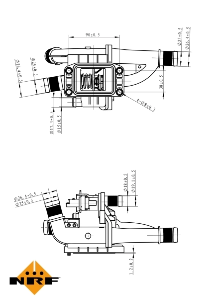 Termostat lichid racire