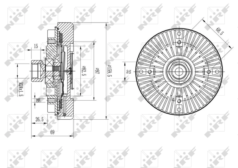 Cupla ventilator radiator