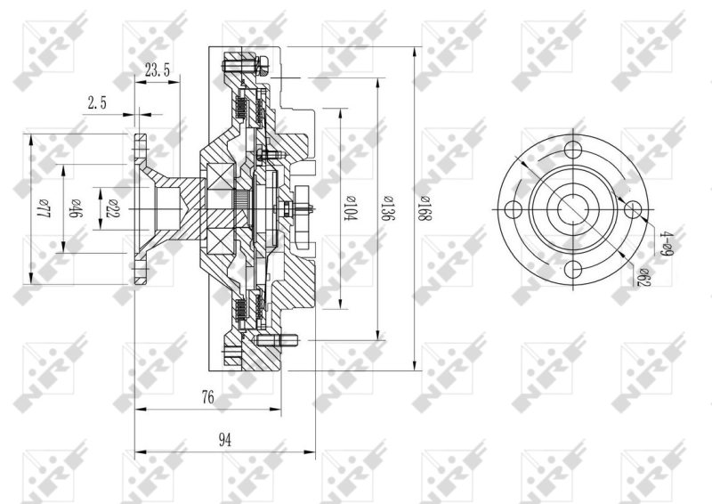 Cupla ventilator radiator