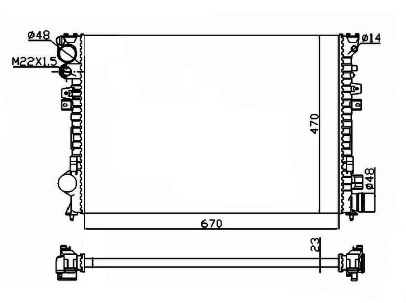 Radiator racire motor