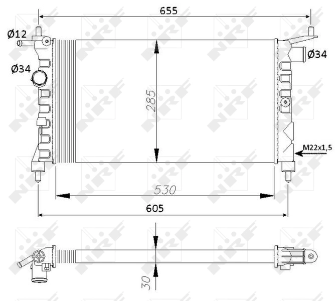 Radiator racire motor