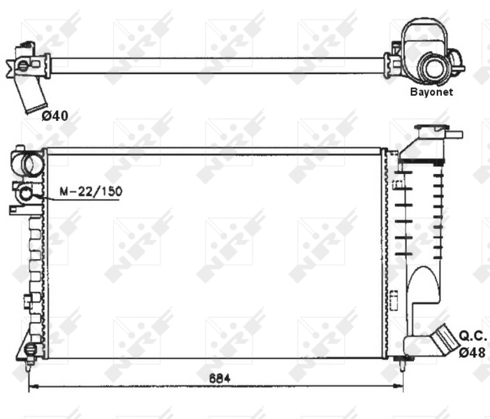 Radiator racire motor