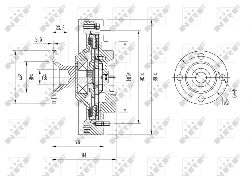 Cupla ventilator radiator