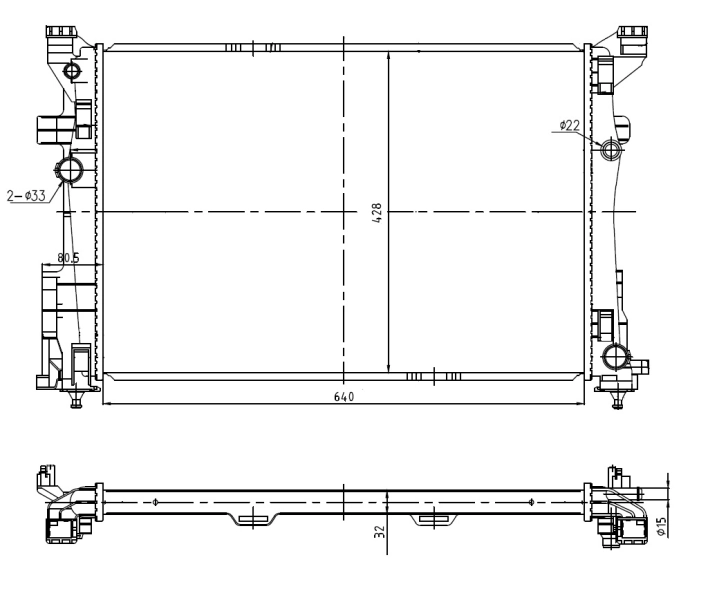 Radiator racire motor