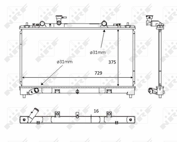 Radiator racire motor