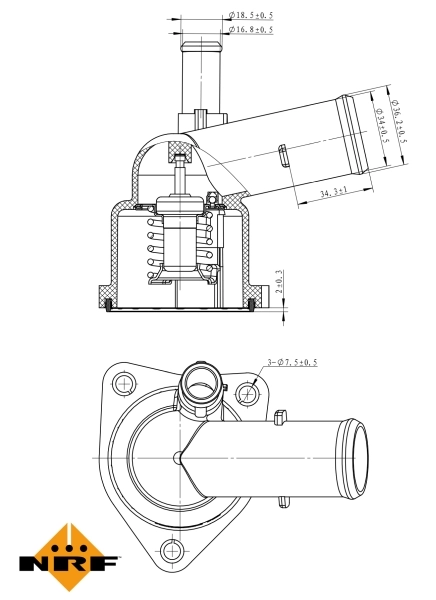 Termostat lichid racire
