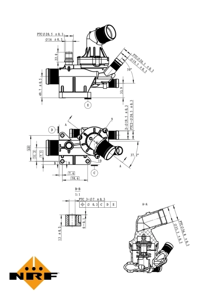 Termostat lichid racire
