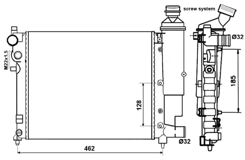 Radiator racire motor