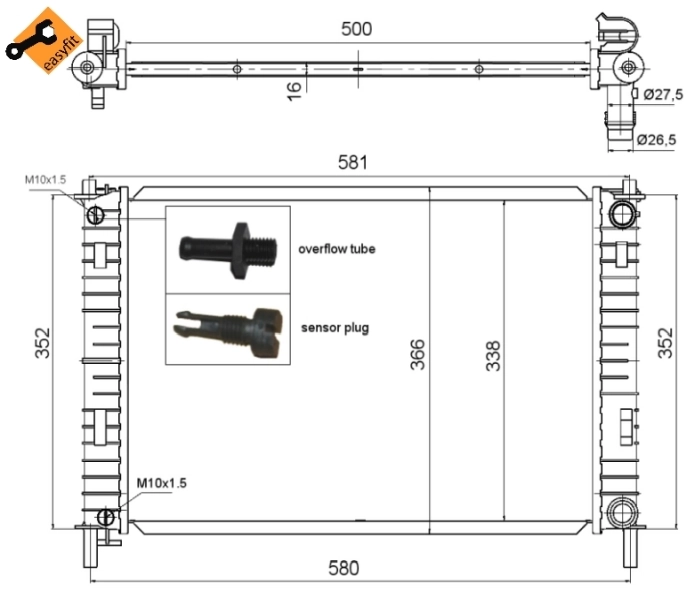 Radiator racire motor