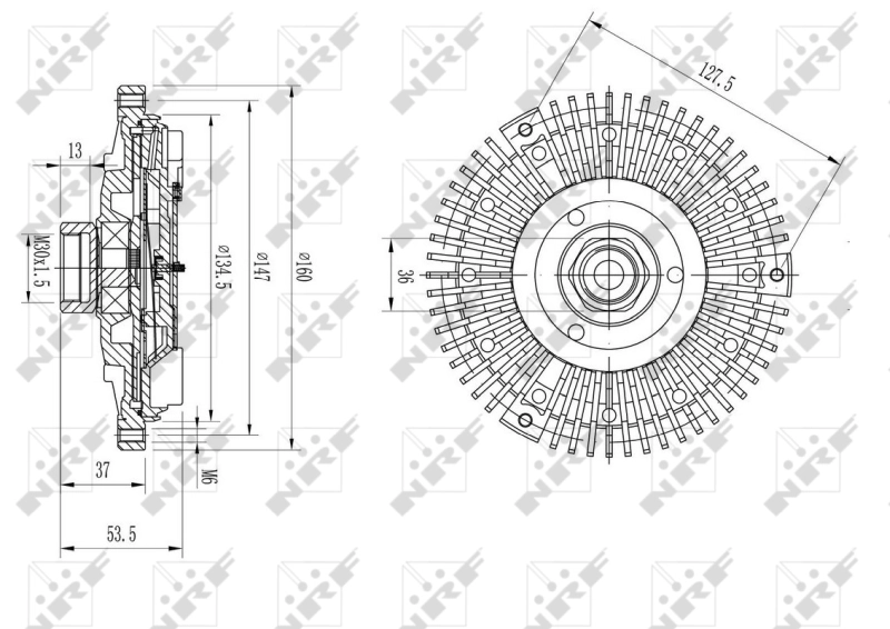 Cupla ventilator radiator