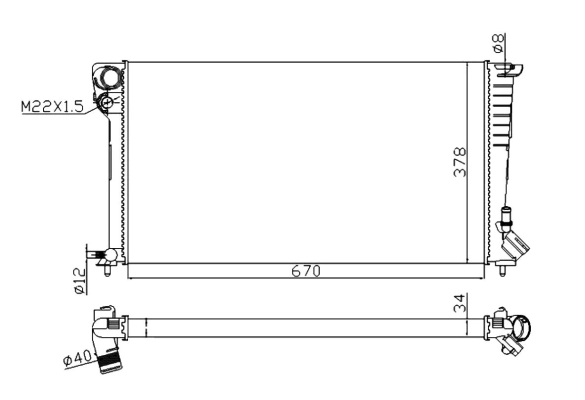 Radiator racire motor