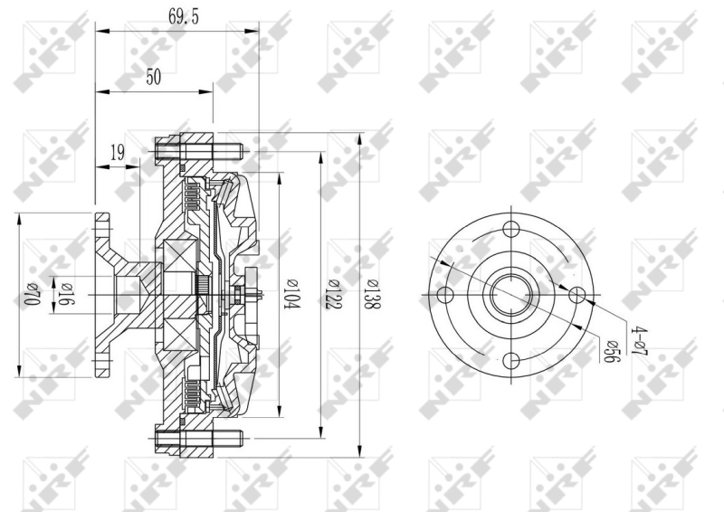 Cupla ventilator radiator