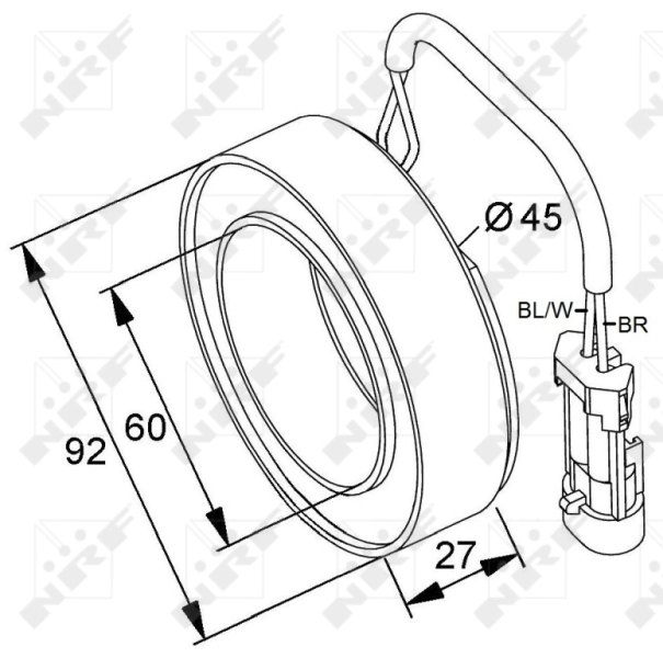 Bobina cuplaj magnetic compresor