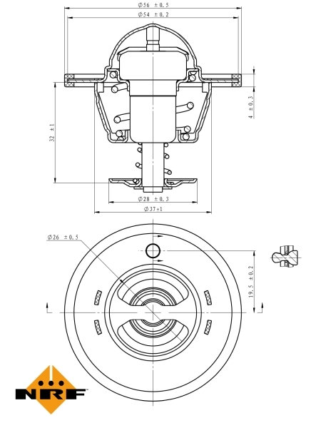 Termostat lichid racire