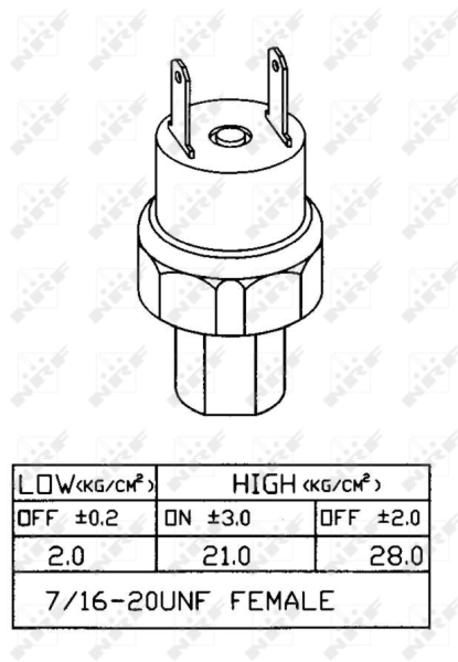 Comutator presiune aer conditionat