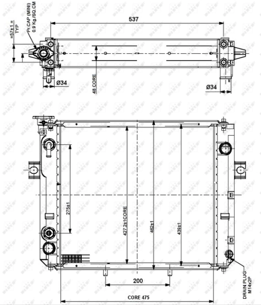 Radiator racire motor
