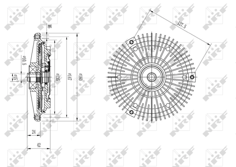 Cupla ventilator radiator