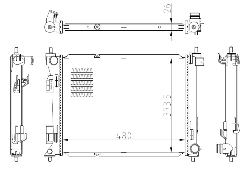 Radiator racire motor