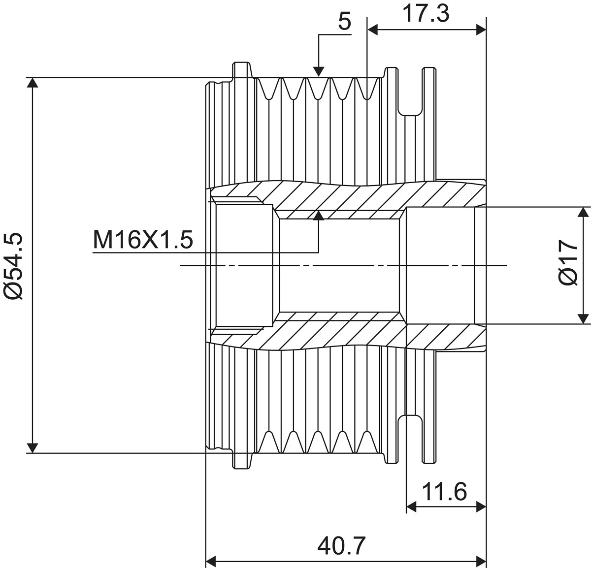 Sistem roata libera, generator