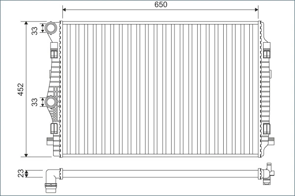 Radiator racire motor
