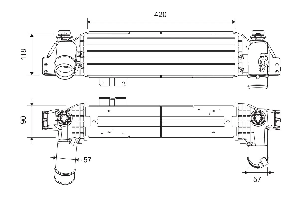 Intercooler, compresor