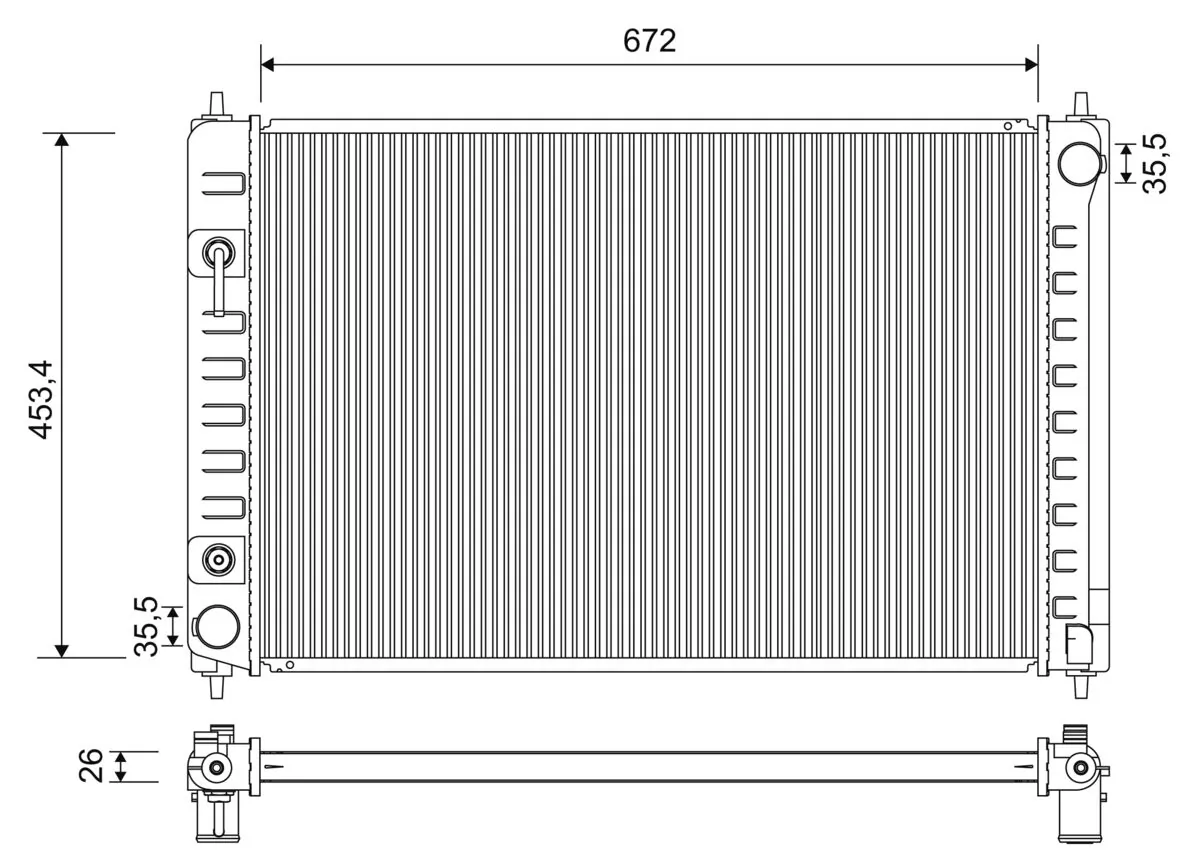 Radiator racire motor