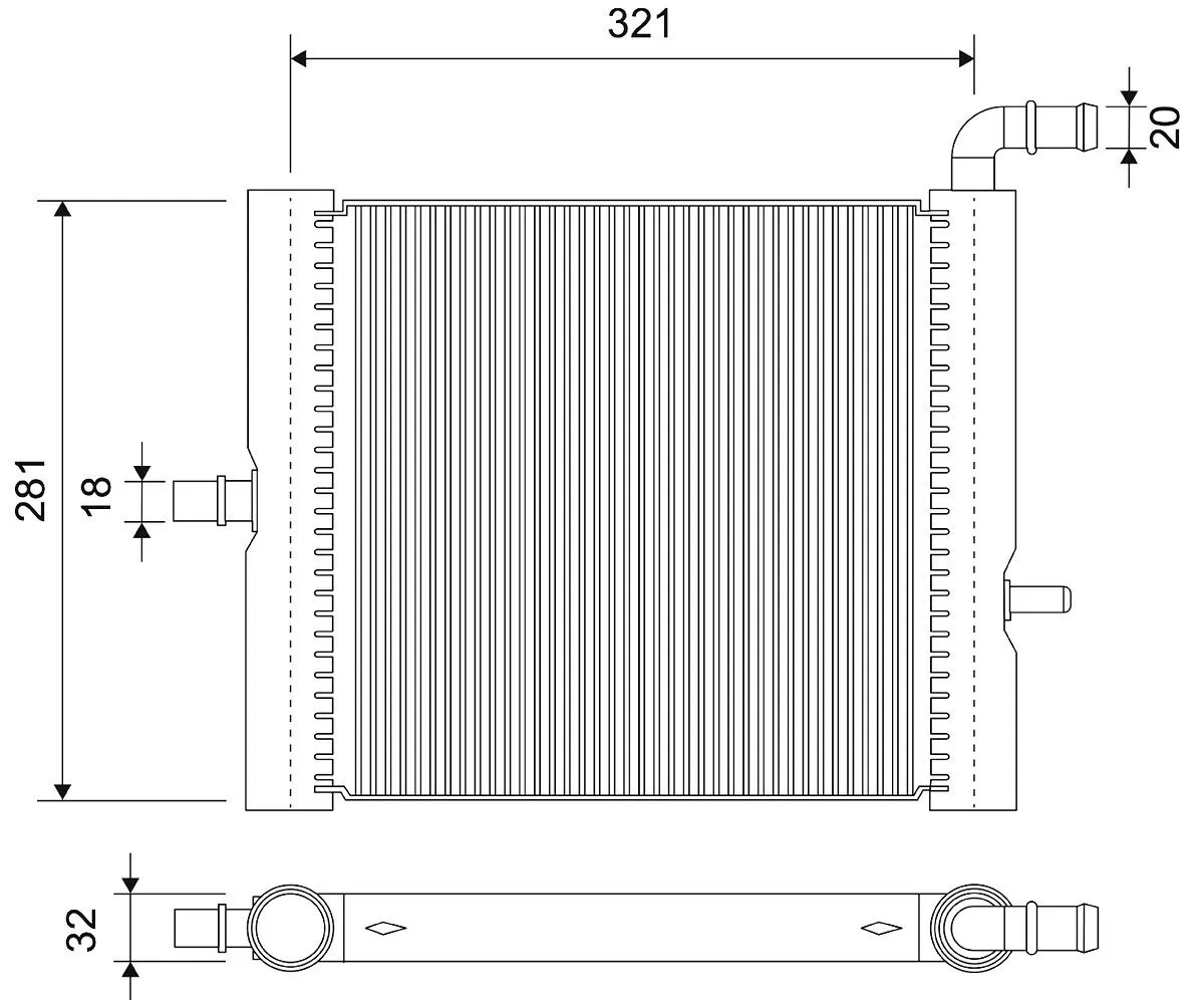 Radiator racire motor