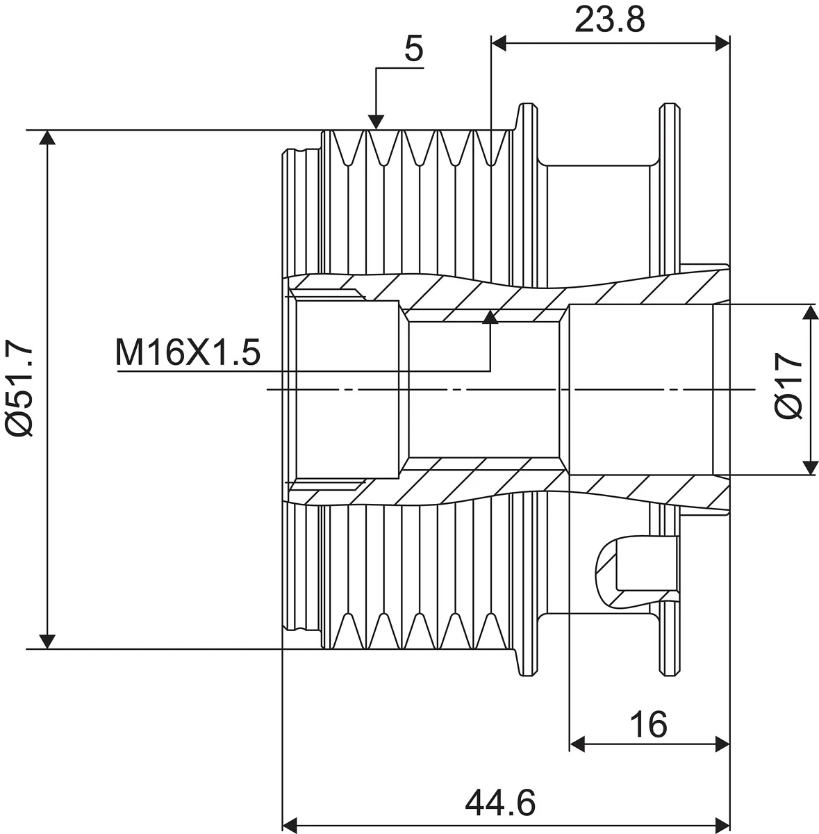 Sistem roata libera, generator
