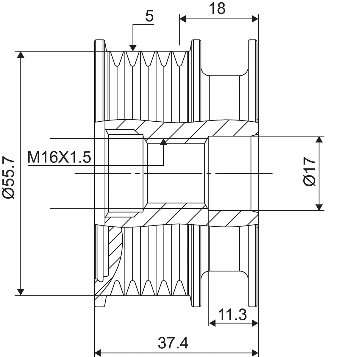 Sistem roata libera, generator