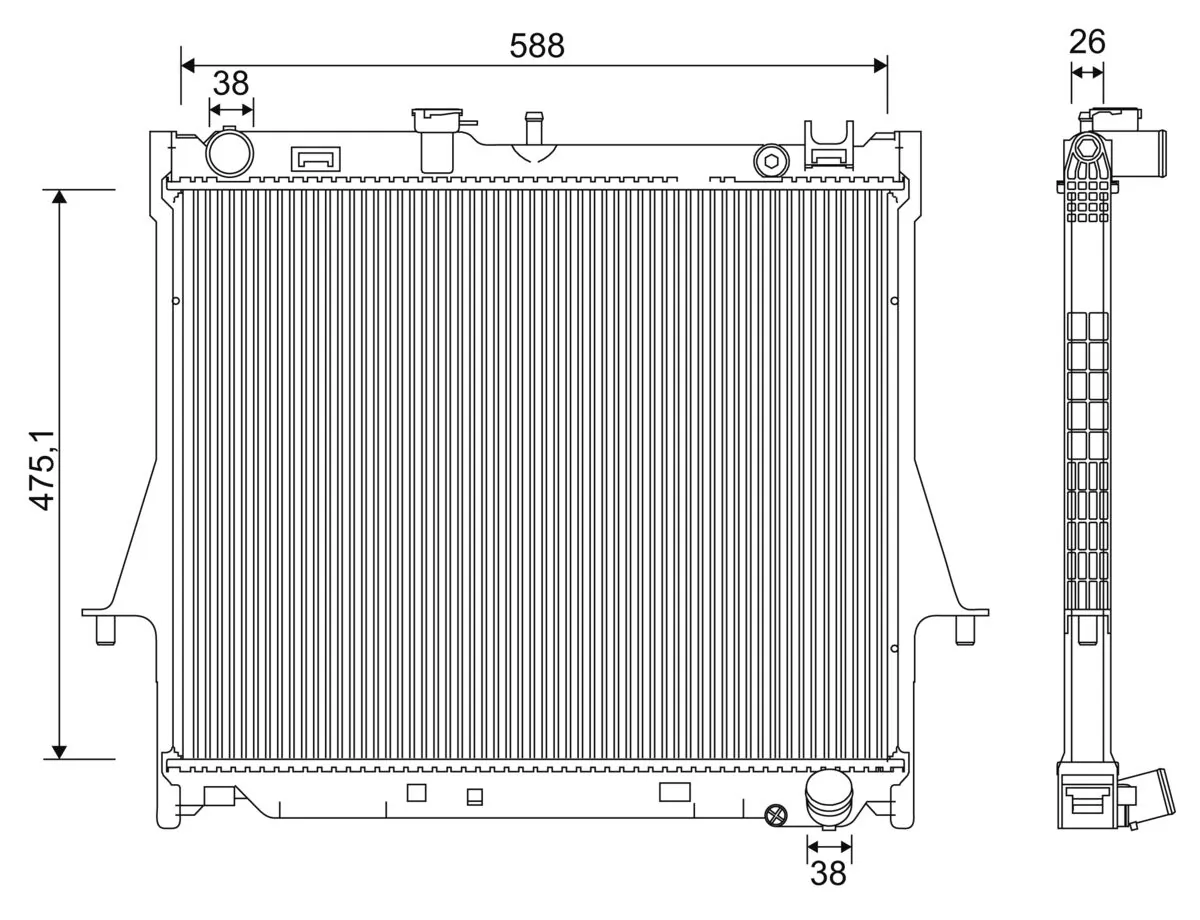 Radiator racire motor