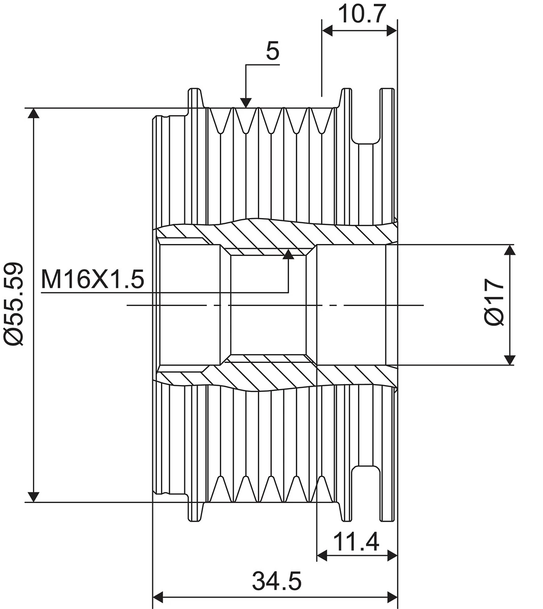 Sistem roata libera, generator